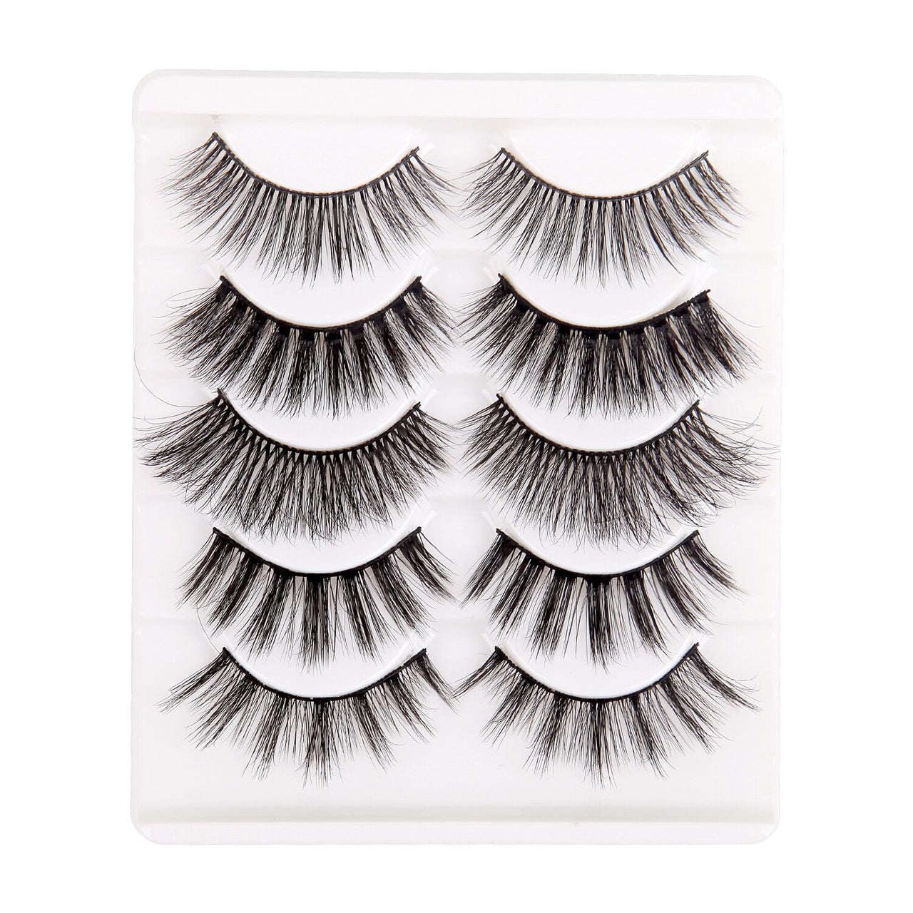 5 Pairs Handmade Eyelashes 3D Soft Mink Hair False Lashes