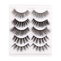 Thumbnail for 5 Pairs Handmade Eyelashes 3D Soft Mink Hair False Lashes