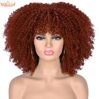 Thumbnail for Afro Kinky Curly Wigs With Bangs