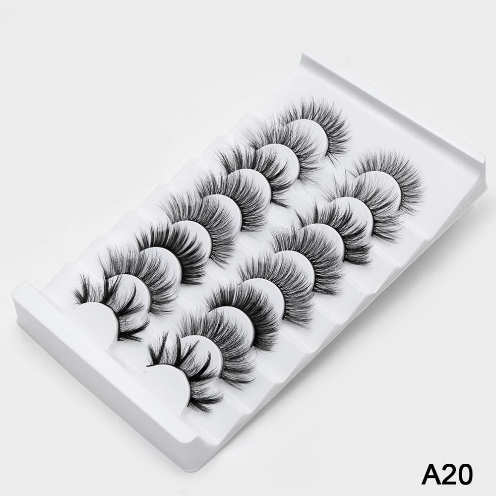 5/8 Pairs 3D Mink Lashes Natural False Eyelashes