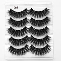 Thumbnail for 5Pairs/Set Faux Mink Hair False Eyelashes Wispy Criss