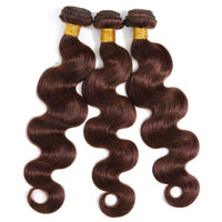 Thumbnail for Brazilian Body Wave Hair Bundles 100% Human Hair Weave Natural Color #4 Brown