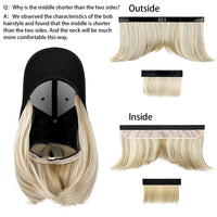 Thumbnail for Short Wavy Baseball  Hat Wigs