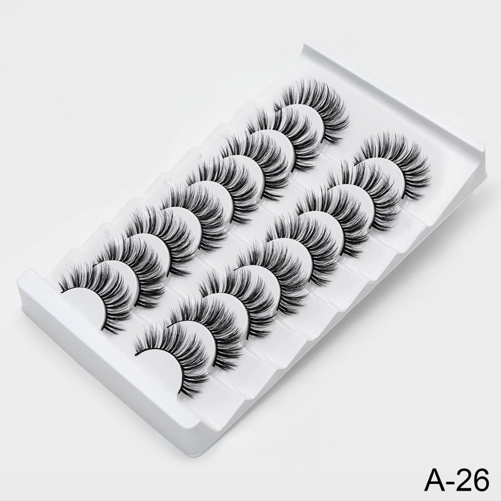 5/8 Pairs 3D Mink Lashes Natural False Eyelashes