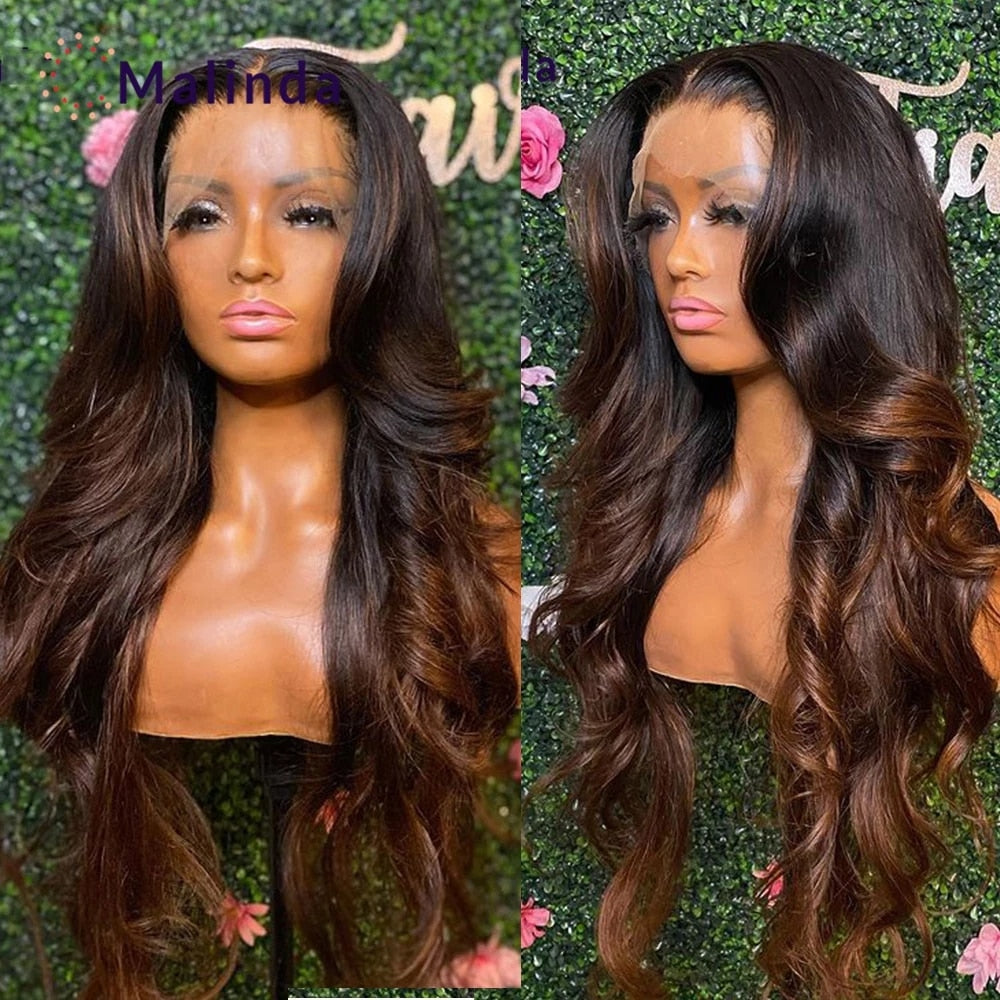 Pre Plucked 1b/30 Blonde Body Wave  Brazilian Hair Wig