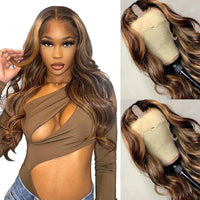 Thumbnail for U-Part Wig with strap combs-Highlight Blonde Ombre Brown