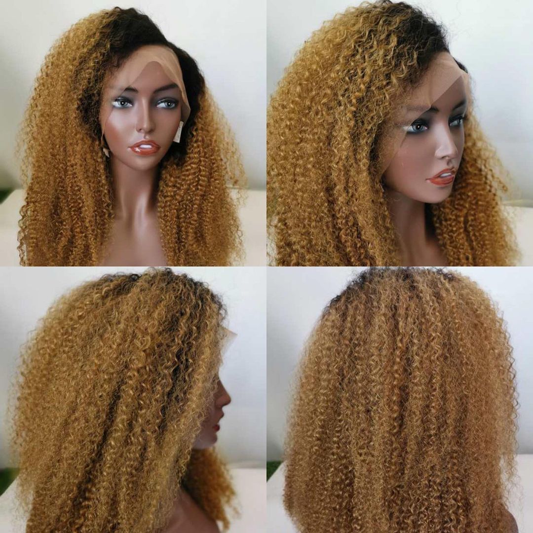 10A Remy Raw 1B 30 Ombre Kinky Curly Michelle s Glam Wigs