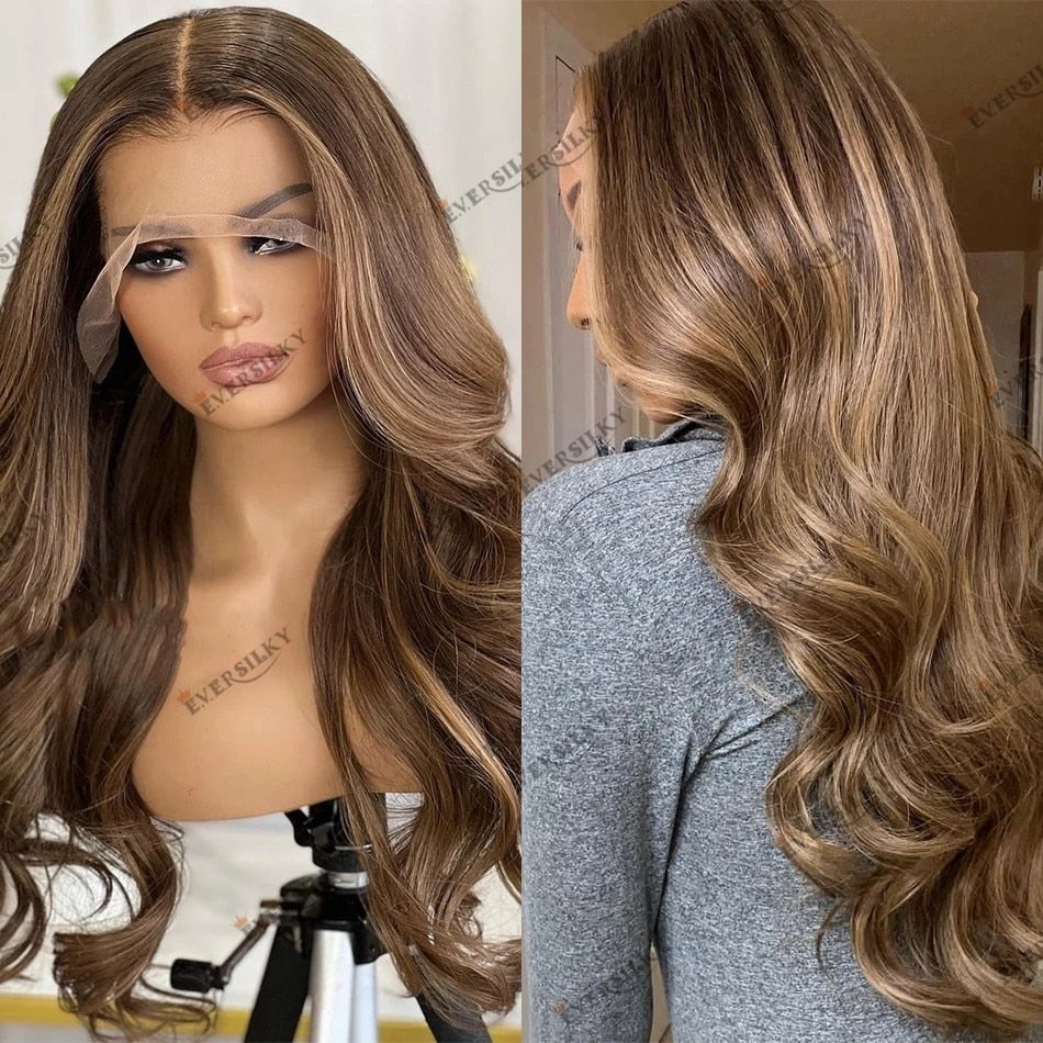 Dark Blonde Highlighted Human Hair -100% Indian Remy Hair