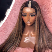 Thumbnail for Ombre Honey Blonde U Part Wig European Remy Human Hair Soft Glueless Wig