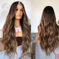 Thumbnail for Highlight Chestnut Blonde Body Wave U-Part Wig Remy 100% Human Hair Loose Wavy