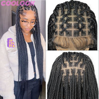 Thumbnail for 36‘’ Full Lace Box Braid Lace Front Wig Super Long Criss Cross Knotless Braids