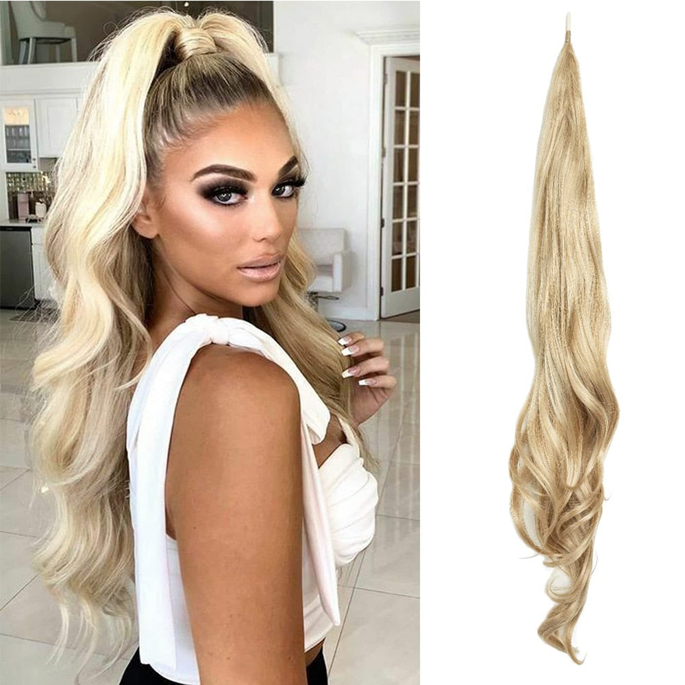 32inch Synthetic PonyTail Long Layered Flexible Wrap