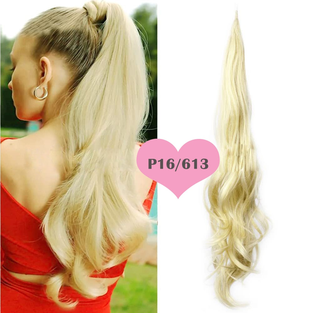 32inch Synthetic PonyTail Long Layered Flexible Wrap